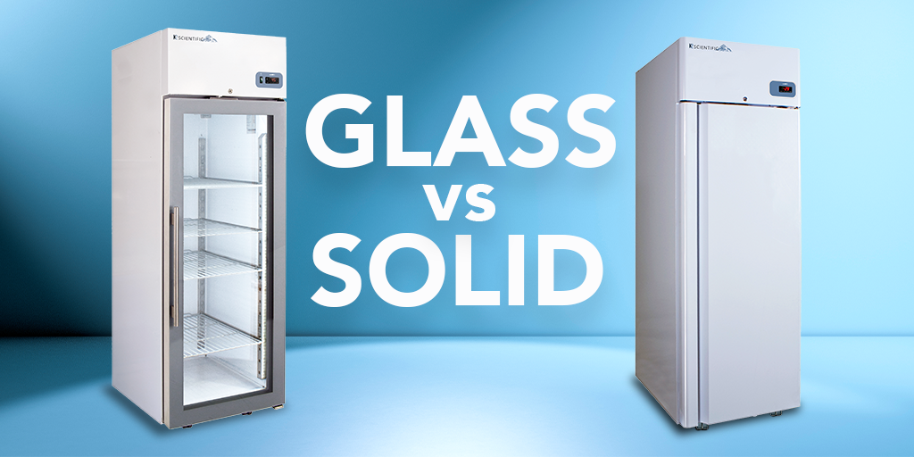 medical refrigerators with glass or solid door